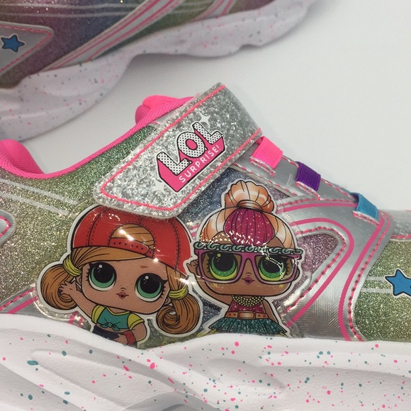 L.O.L. Surprise Girls Athletic Running Shoes Size 2 - Picture 6 of 16